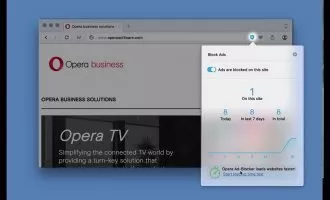 قابلیت پیش فرض مسدودسازی تبلیغات OPERA