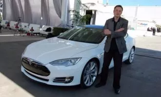 Elon Musk with Tesla