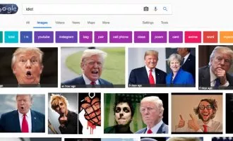 نتایج جستجوی گوگل کلمه احمق دونالد ترامپ