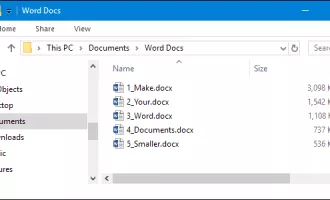 کاهش حجم اسناد ورد