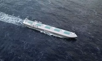 A concept illustration of an autonomous Rolls-Royce vessel