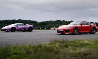 Lamborghini Huracan Performante v Porsche 911 Turbo S - DRAG RACE, ROLLING RACE .mp4_20190826_154551.099