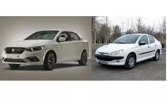 مقایسه تارا و 206 صندوق دار