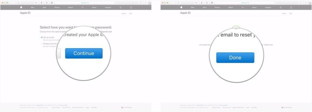 تغییر رمز اپل ایدی