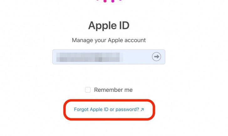 تغییر رمز عبور اپل آیدی