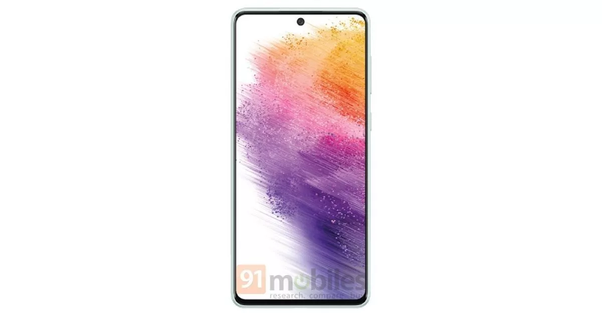 رندر منتشر شده از گلکسی A73 5G