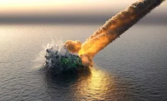 تصویر مفهومی برخورد سیارک