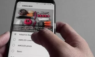 تنظیم رنگ صفحه نمایش گوشی