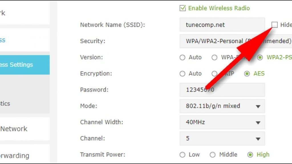 مخفی کردن SSID