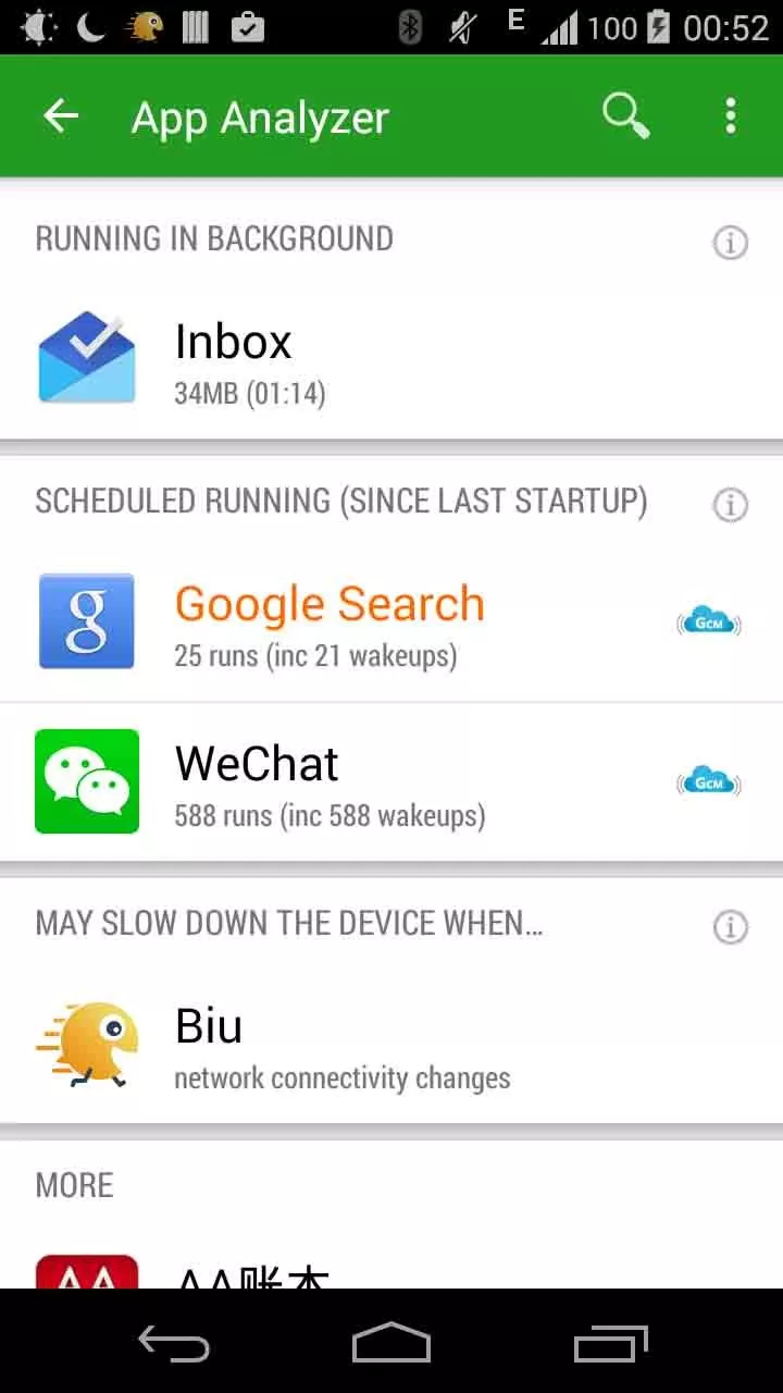 برنامه تست باتری گوشی Greenify