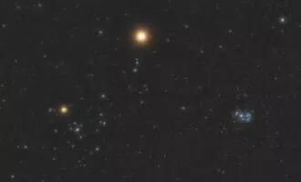 مریخ در میزبانی خوشه پروین و غول قرمز دبران