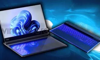 لپ‌تاپ لنوو با نمایشگر شفاف