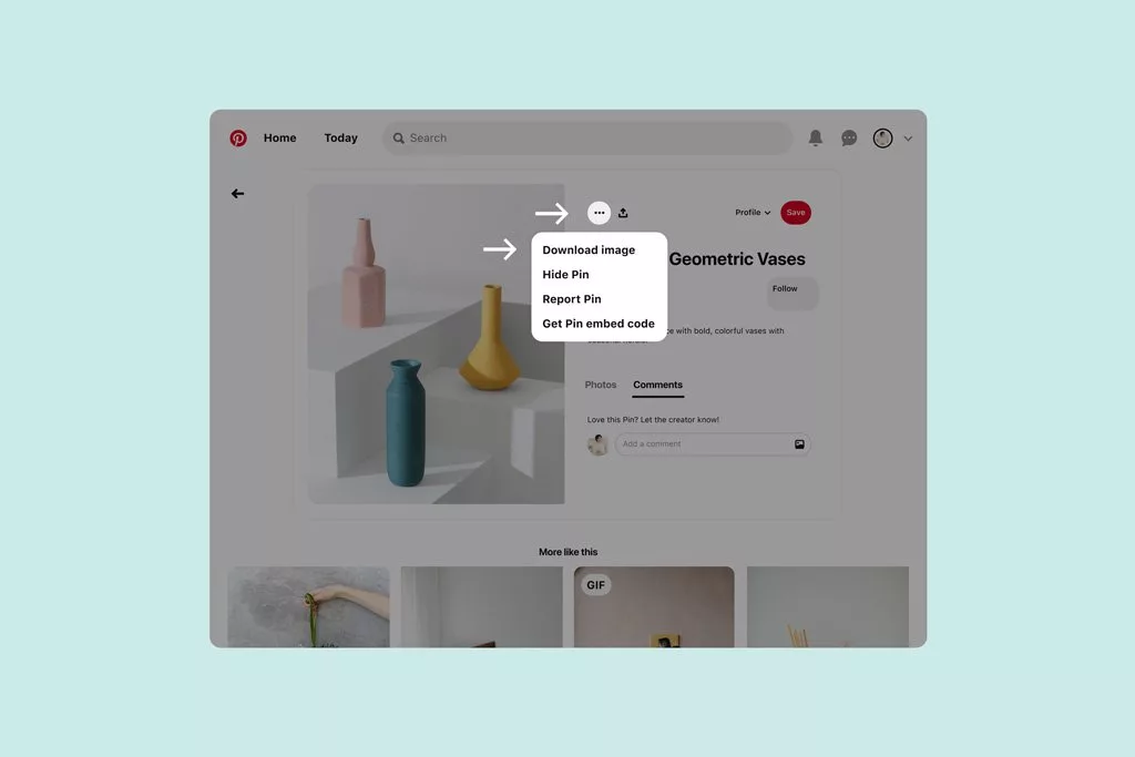 چگونه از پینترست عکس دانلود کنیم؟