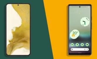 گوشی پیکسل و گوشی سامسونگ