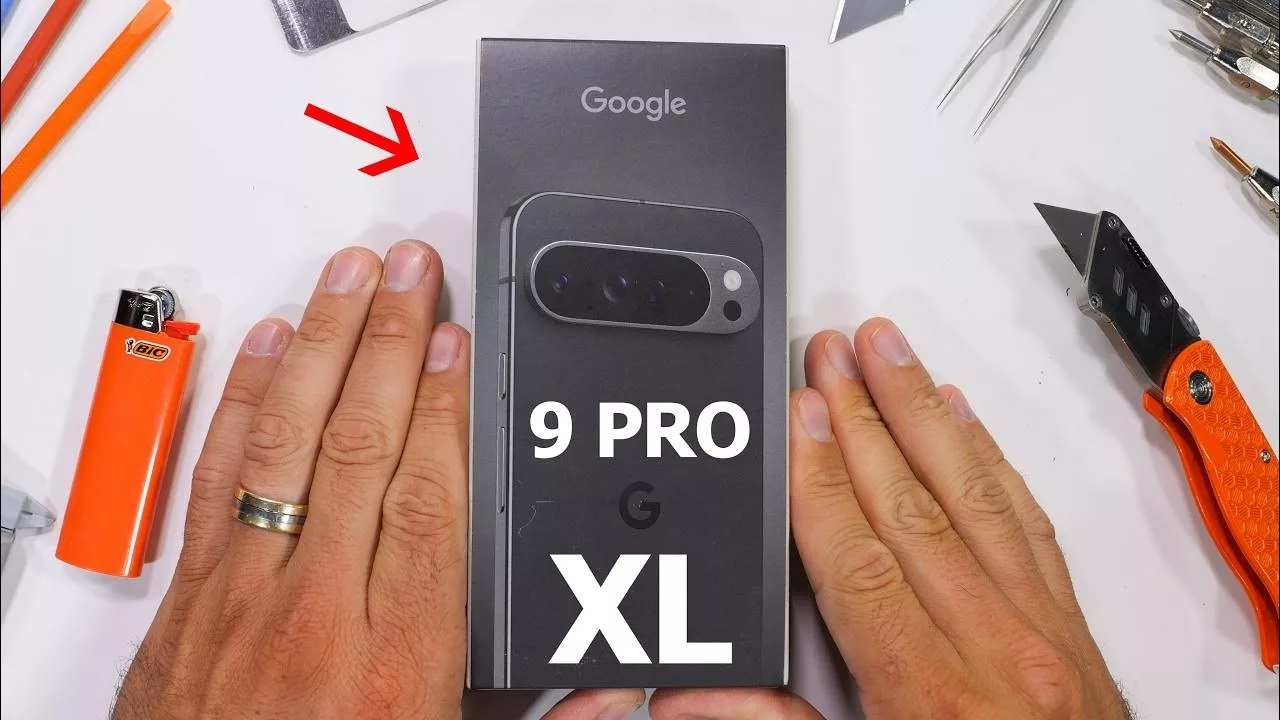 تست مقاومت پیکسل 9 پرو XL