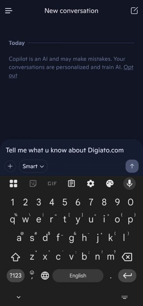 نحوه ارسال پرسش در نسخه  Mobile app کوپایلت