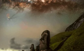 تصویر روز ناسا: کهکشان راه شیری بر فراز جزیره ایستر