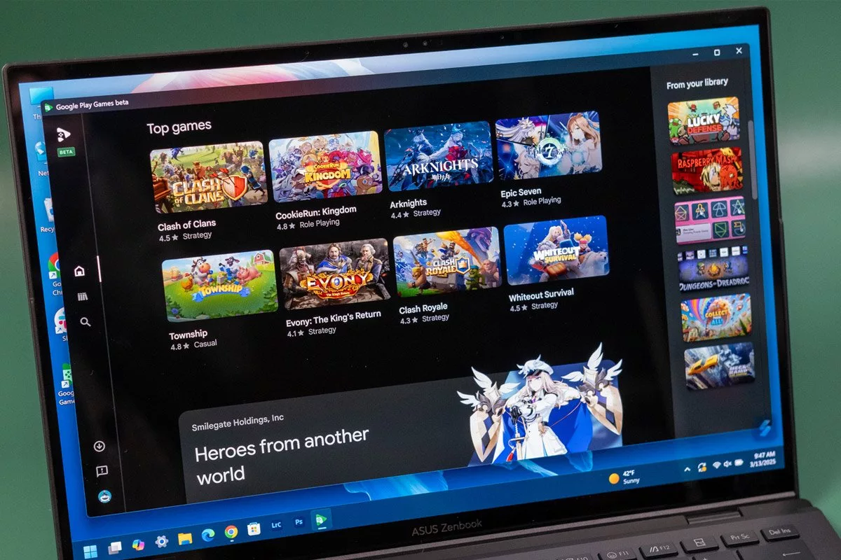 Google Play Games روی PC