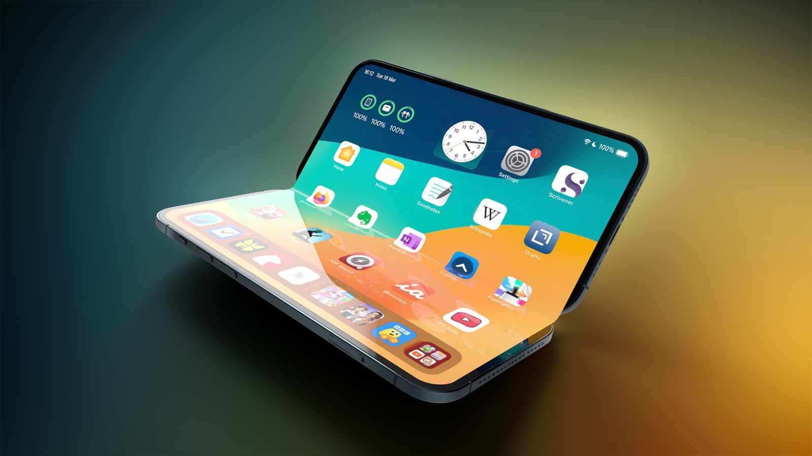 آیفون تاشوی اپل احتمالاً نمایشگری با نسبت 4:3 خواهد داشت