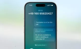 ترجمه زنده اپل با هوش مصنوعی