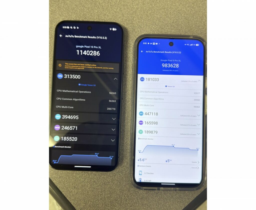امتیاز AnTuTu پیکسل 10 پرو XL