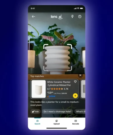 آمازون از ابزار هوش مصنوعی Lens Live برای کمک به خریداران رونمایی کرد