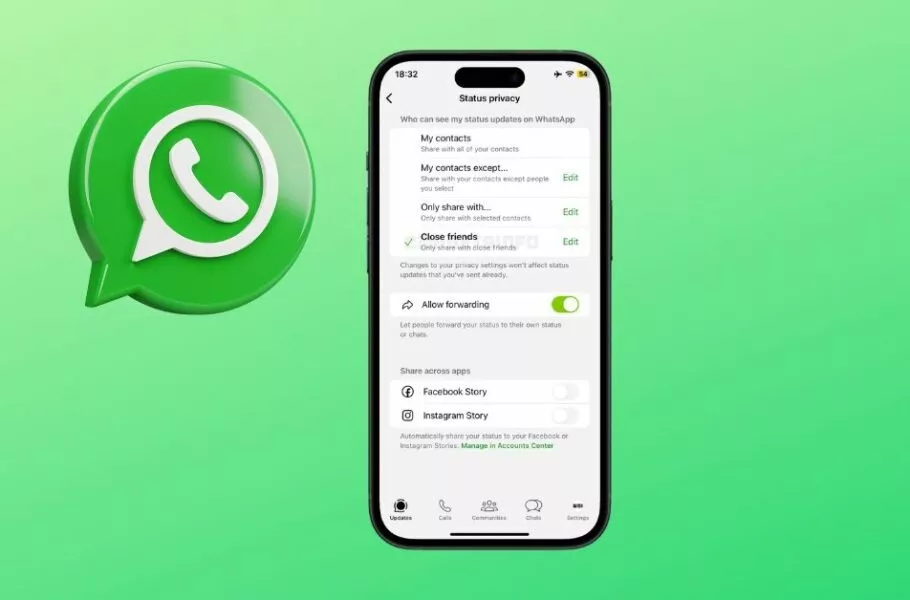 قابلیت کلوز فرند در استاتوس واتساپ