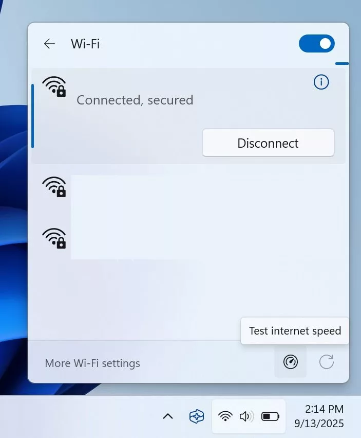 تست سرعت اینترنت بینگ در ویندوز 11