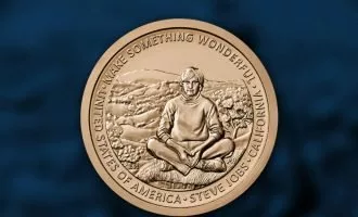 استیو جابز روی سکه