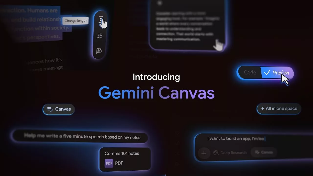 تبدیل سریع اسناد به ارائه کامل با ابزار Canvas جمینای