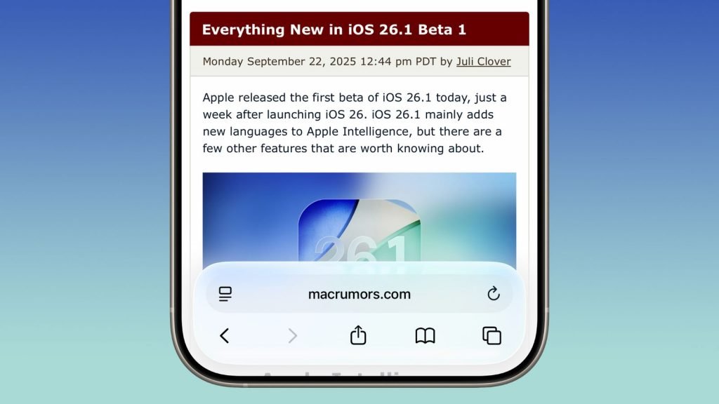 قابلیت‌های جدید iOS 26.1 برای آیفون
