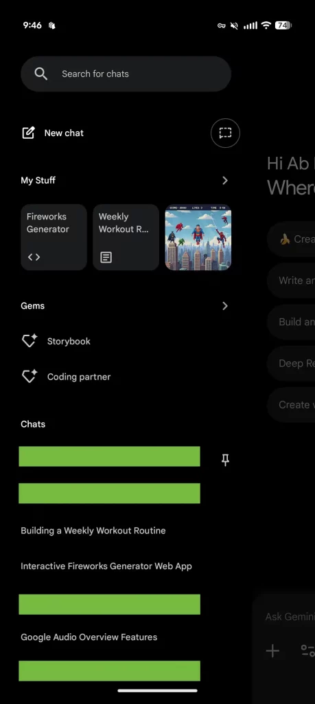 بازطراحی صفحه اصلی جمینای در اندروید