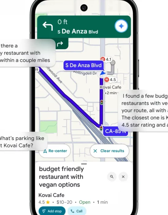 جمینای گوگل مپس