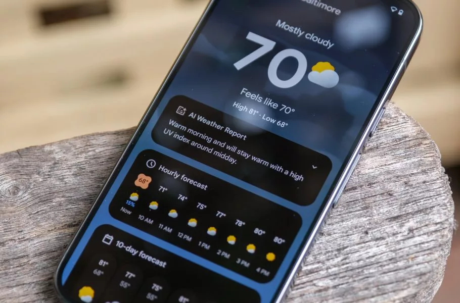 پیش‌بینی وضعیت آب و هوا گوگل