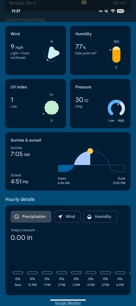 خداحافظی با اپلیکیشن Weather گوگل