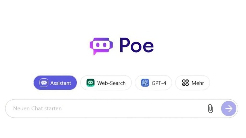 صفحه اصلی هوش مصنوعی Poe