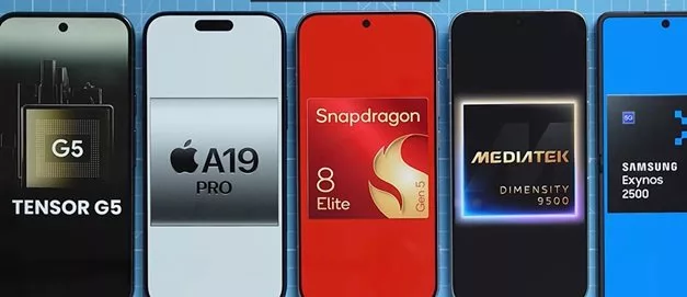 مقایسه عملکرد بهترین پردازنده های موبایل 2025