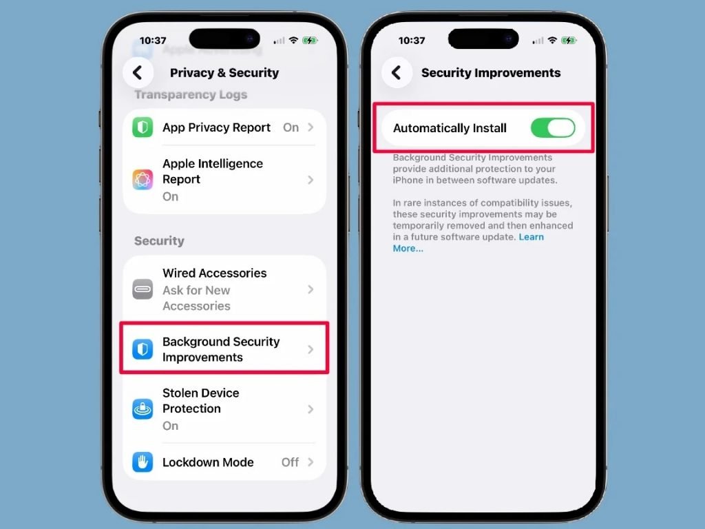 نصب خودکار پچ‌های امنیتی در آیفون و مک