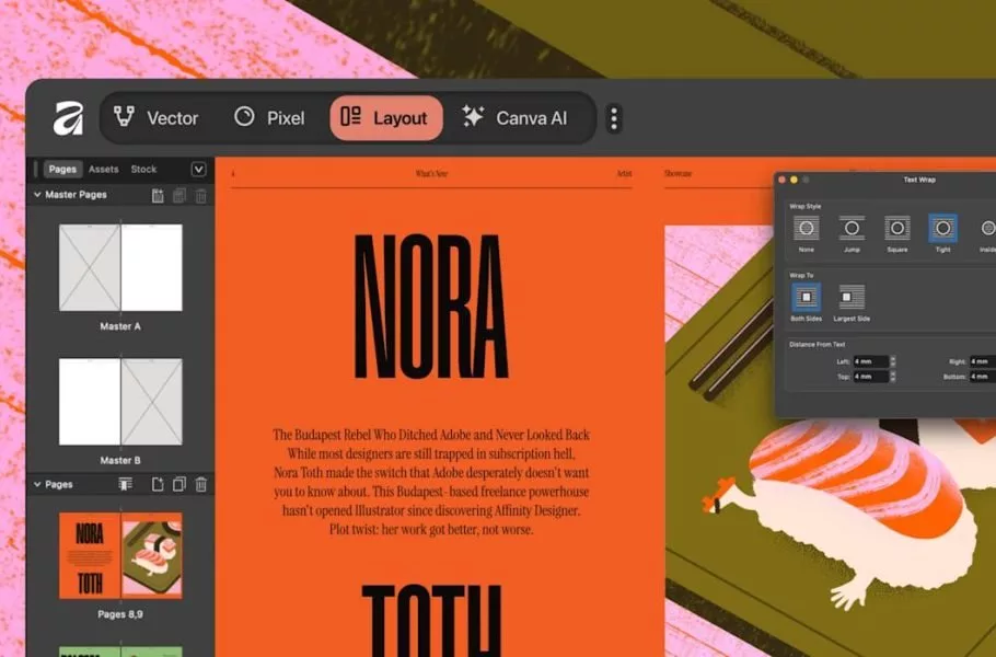 معرفی اپلیکیشن یکپارچه Affinity توسط Canva