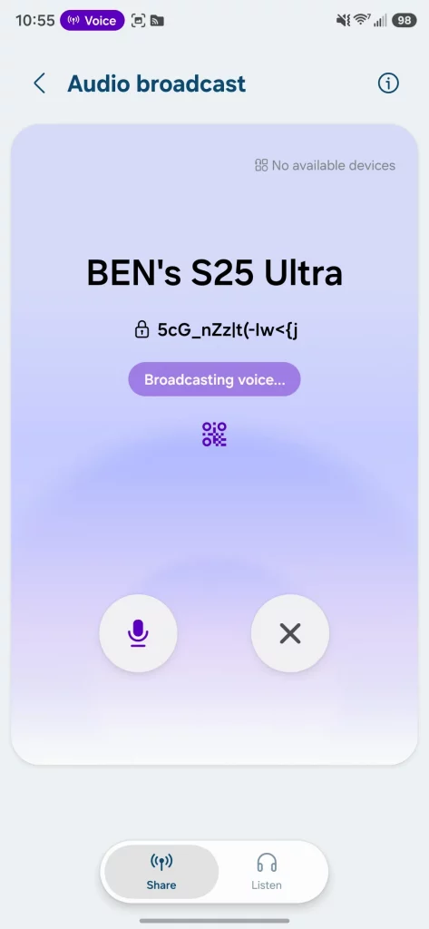 ‘Audio broadcasts’ One UI 8.5

