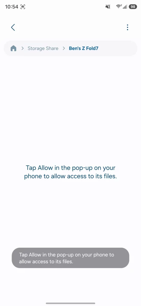 ‘Storage Share’ in My Files app One UI 8.5
