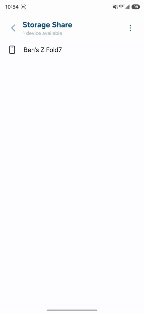 ‘Storage Share’ in My Files app One UI 8.5
