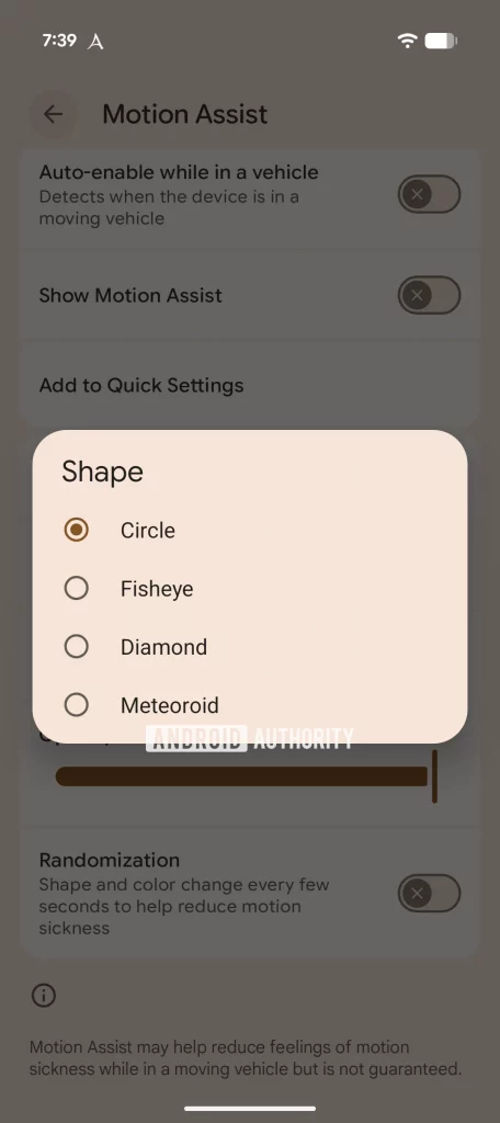 قابلیت Motion Assist در اندروید 17