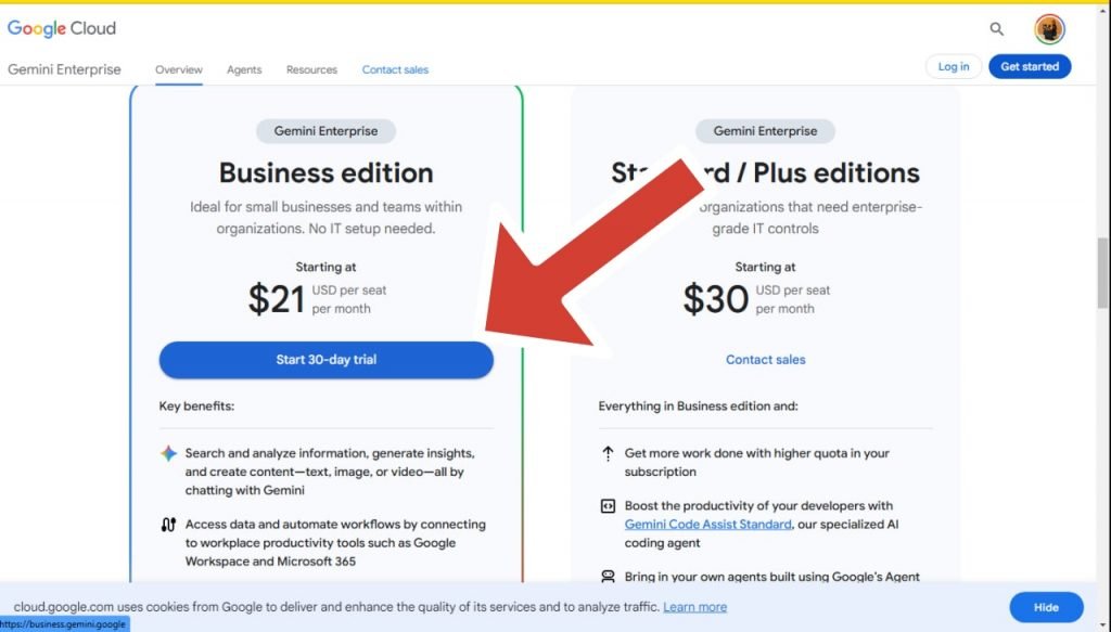اشتراک های جمینای گوگل