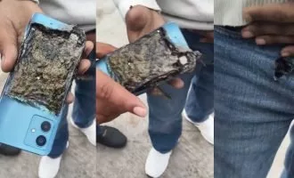 آتش گرفتن گوشی موتورولا