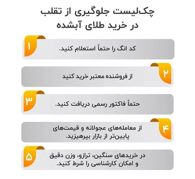 جلوگیری از تقلب در خرید طلای آب شده