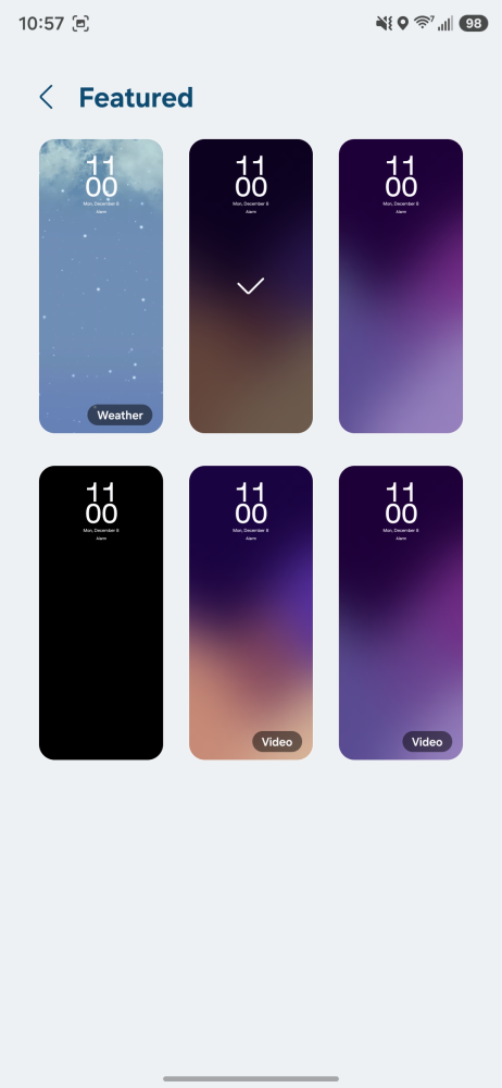 Weather backgrounds for alarms One UI 8.5

