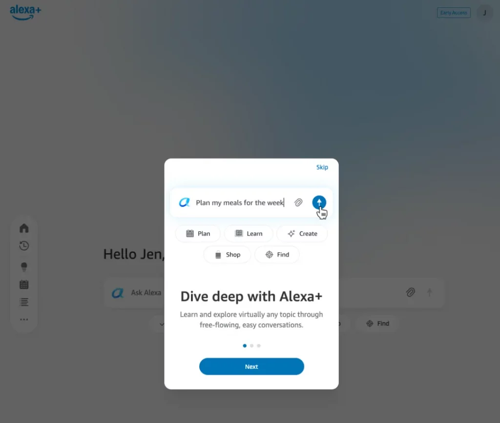 فعال شدن وب‌سایت الکسا پلاس