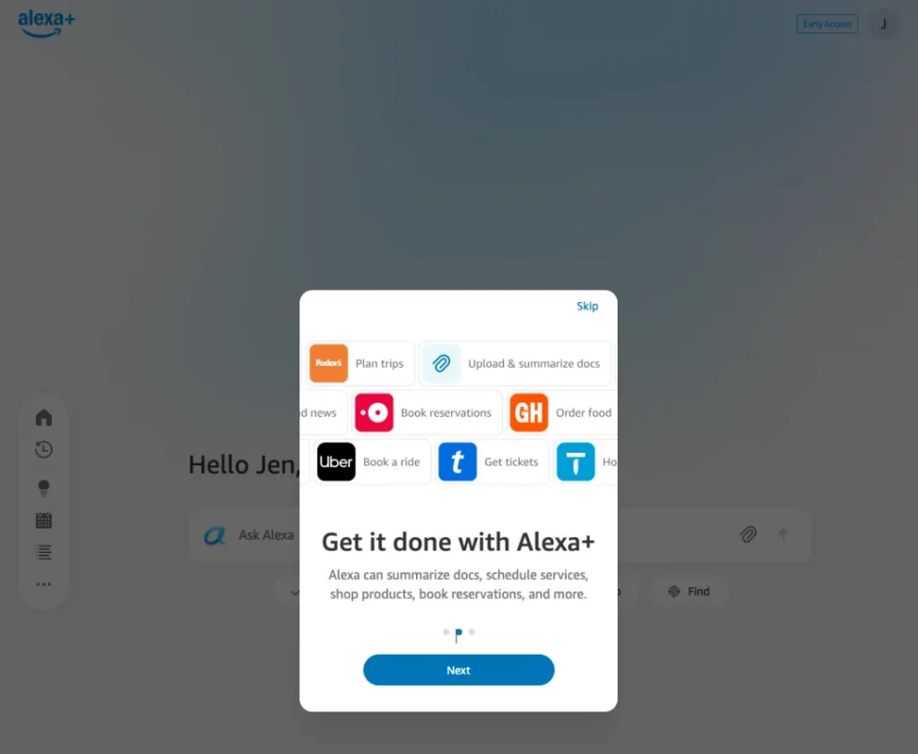 فعال شدن وب‌سایت الکسا پلاس