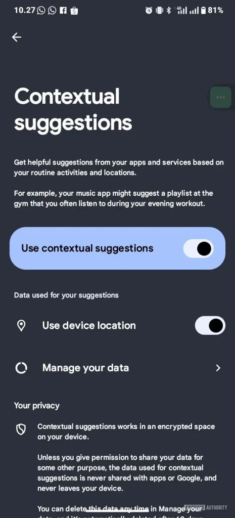 قابلیت Contextual Suggestions گوگل